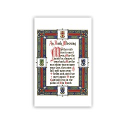 Stampa in formato postale con An irish Blessing con testo in inglese
