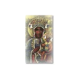 Santino Madonna di Czestochowa con preghiera
