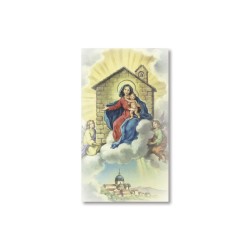 Santino Madonna di Loreto con preghiera