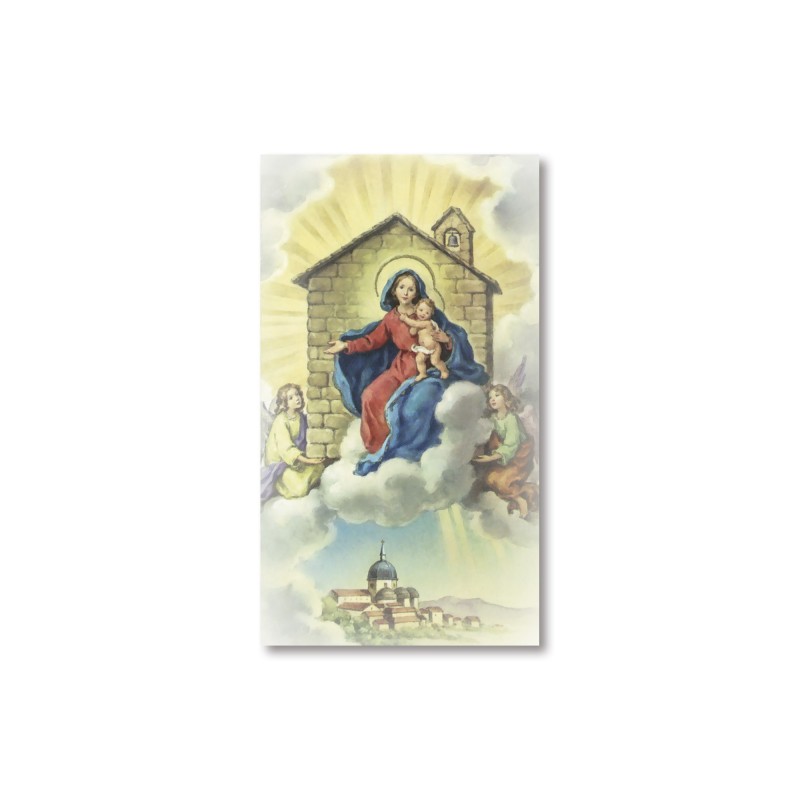 Santino Madonna di Loreto con preghiera Santino Madonna di Loreto con preghiera
