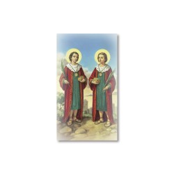 Santino Santi Cosma e Damiano con preghiera