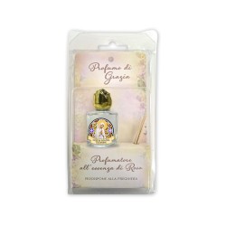 Bottiglietta della Madonna di Fatima con essenza per ambiente