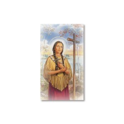 Santino Santa Kateri Takakwitha con preghiera