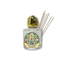 Bottiglietta della Madonna di Lourdes con essenza per ambiente