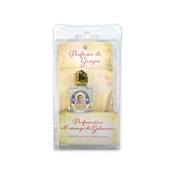 Bottiglietta della Madonna di Medjugorje con essenza per ambiente