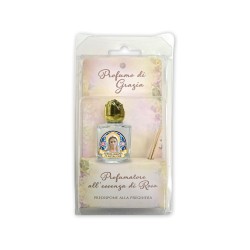 Bottiglietta della Madonna di Medjugorje con essenza per ambiente