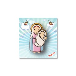 Magnete in resina con Maria e Gesù Bambino. Fino ad esaurimento scorte.