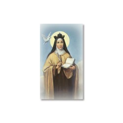 Santino Santa Teresa d'Avila con preghiera