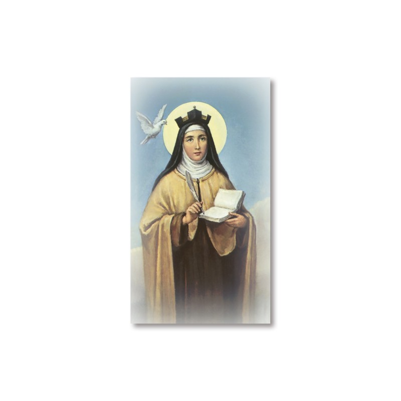 Santino Santa Teresa d'Avila con preghiera Santino Santa Teresa d'Avila con preghiera
