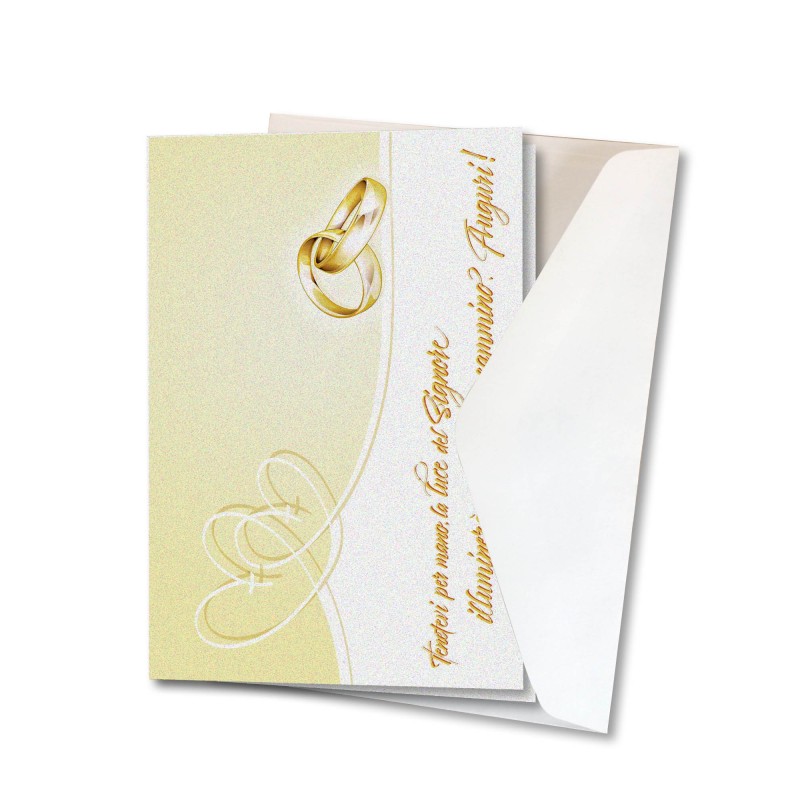 Biglietto per l'anniversario di nozze in carta perlata con busta Biglietto per l'anniversario di nozze in carta perlata con busta
