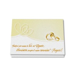 Biglietto per l'anniversario di nozze in carta perlata con busta