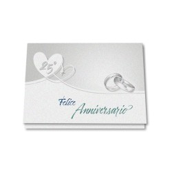 Biglietto per il 25° anniversario di nozze in carta perlata con busta