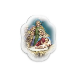 Soprammobile magnetico sagomato in resina porcellanata presepe con pastori