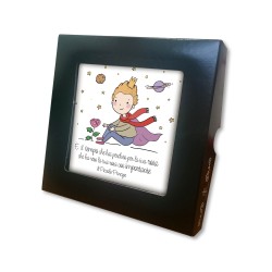 Piastrella con frase Piccolo Principe 10 x 10 cm in scatola regalo