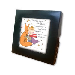 Piastrella con frase Piccolo Principe 10 x 10 cm in scatola regalo