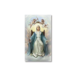 Santino Madonna in trono con preghiera