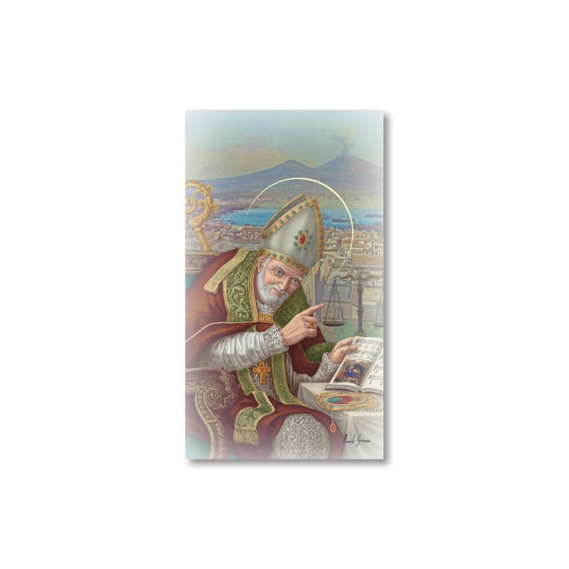 Santino Sant'Alfonso Maria de Liguori con preghiera Santino Sant'Alfonso Maria de Liguori con preghiera