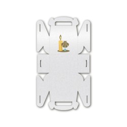 Kit per bomboniera fai da te in carta perlata per il Battesimo