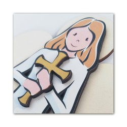 Angelo della Forza in legno con scatola regalo