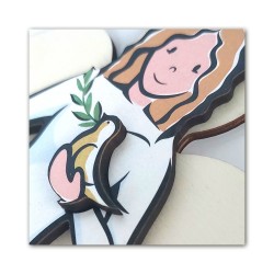 Angelo della Pace in legno con scatola regalo