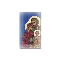 Santino Icona della Sacra Famiglia con preghiera