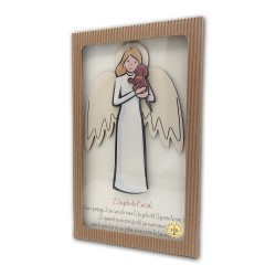 Angelo dei Cuccioli in legno con scatola regalo