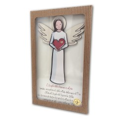 Angelo delle Mamme in attesa in legno con scatola regalo
