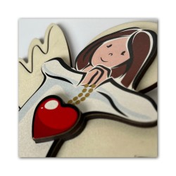Angelo dell'Amore in legno con scatola regalo