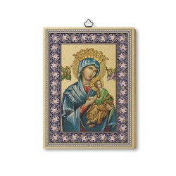 Quadretto in MDF con bordo dorato del Perpetuo Soccorso