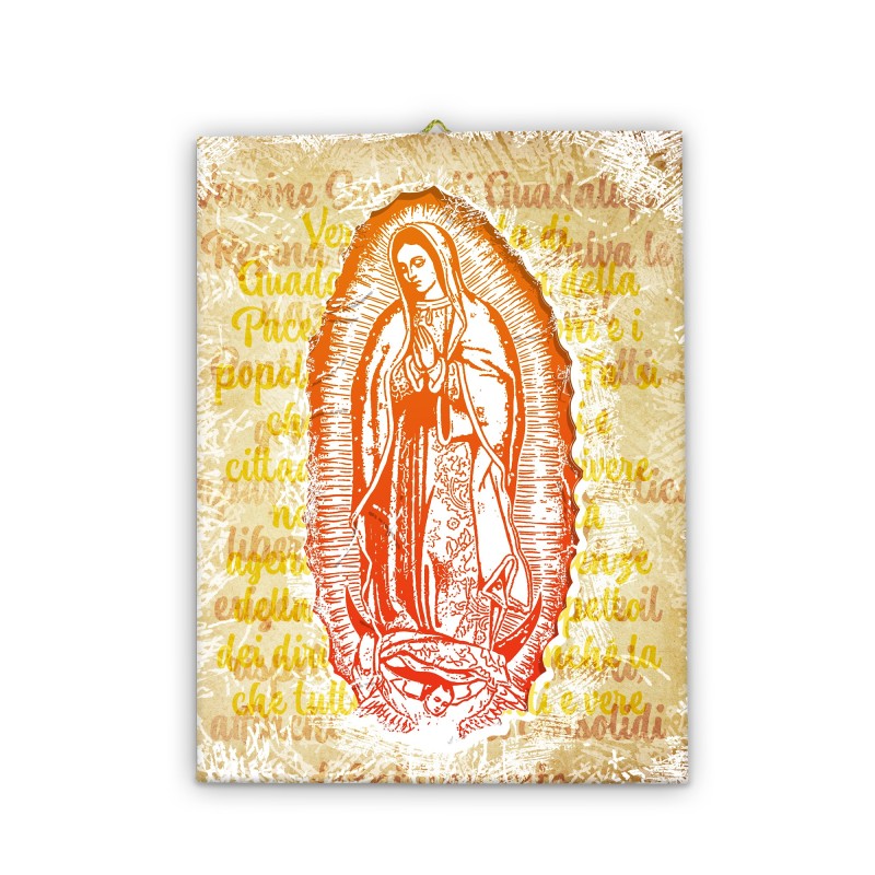Tela pittorica pop-art intelaiata della Madonna di Guadalupe
