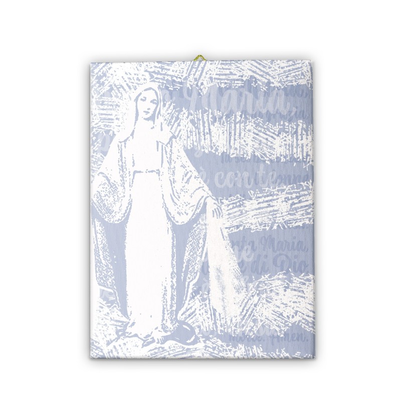 Tela pittorica pop-art intelaiata della Madonna Miracolosa Tela pittorica pop-art intelaiata della Madonna Miracolosa
