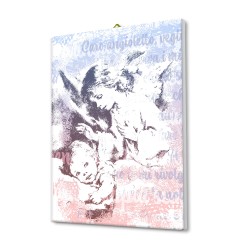 Tela pittorica pop-art intelaiata dell'Angelo Custode