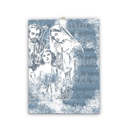 Tela pittorica pop-art intelaiata della Sacra Famiglia