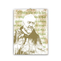 Tela pittorica pop-art intelaiata di Padre Pio