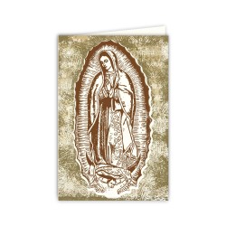 Biglietto in carta acquarello con l'immagine pop-art della Madonna di Guadalupe