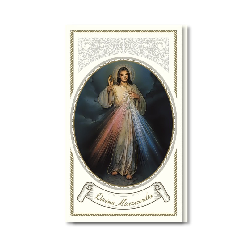 Biglietto con preghiera e biografia a Gesù Misericordioso Biglietto con preghiera e biografia a Gesù Misericordioso