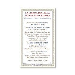 Biglietto con preghiera e biografia a Gesù Misericordioso
