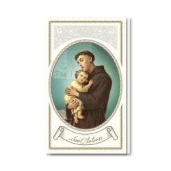Biglietto con preghiera e biografia a Sant'Antonio