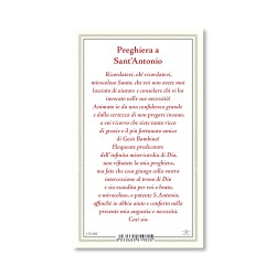 Biglietto con preghiera e biografia a Sant'Antonio