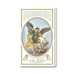 Biglietto con preghiera e biografia a San Michele Arcangelo