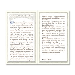 Biglietto con preghiera e biografia all'Angelo Custode