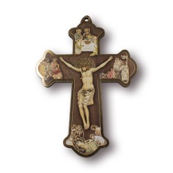 Croce di Pasqua in legno con Resurrezione