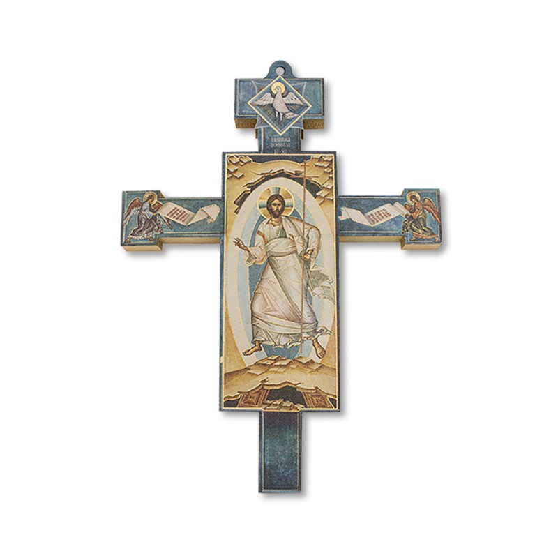 Croce in stile tradizionale con i simboli chiave della Resurrezione Croce in stile tradizionale con i simboli chiave della Resurrezione