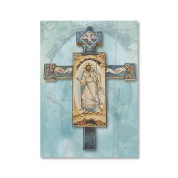 Croce in stile tradizionale con i simboli chiave della Resurrezione