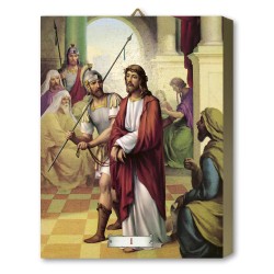 Raccolta delle tavole lignee raffiguranti la Via Crucis in scatola regalo