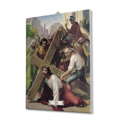 Tele pittoriche intelaiate raffiguranti la Via Crucis