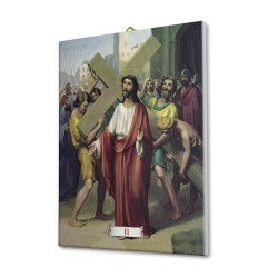 Tele pittoriche intelaiate raffiguranti la Via Crucis
