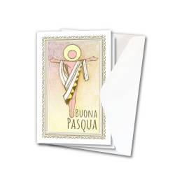 Biglietto con cornice in oro a caldo di Pasqua