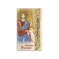 Immaginetta di Pasqua con Gesù Buon Pastore
