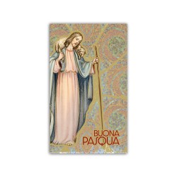 Immaginetta di Pasqua con Gesù Buon Pastore